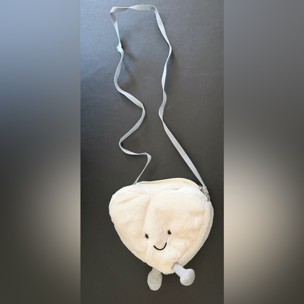 Jellycat Plush Amuseables Cream Heart Bag A4CRHB 7"